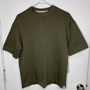 Hudson & Barrow Olive Green Men's Knit T-Shirt